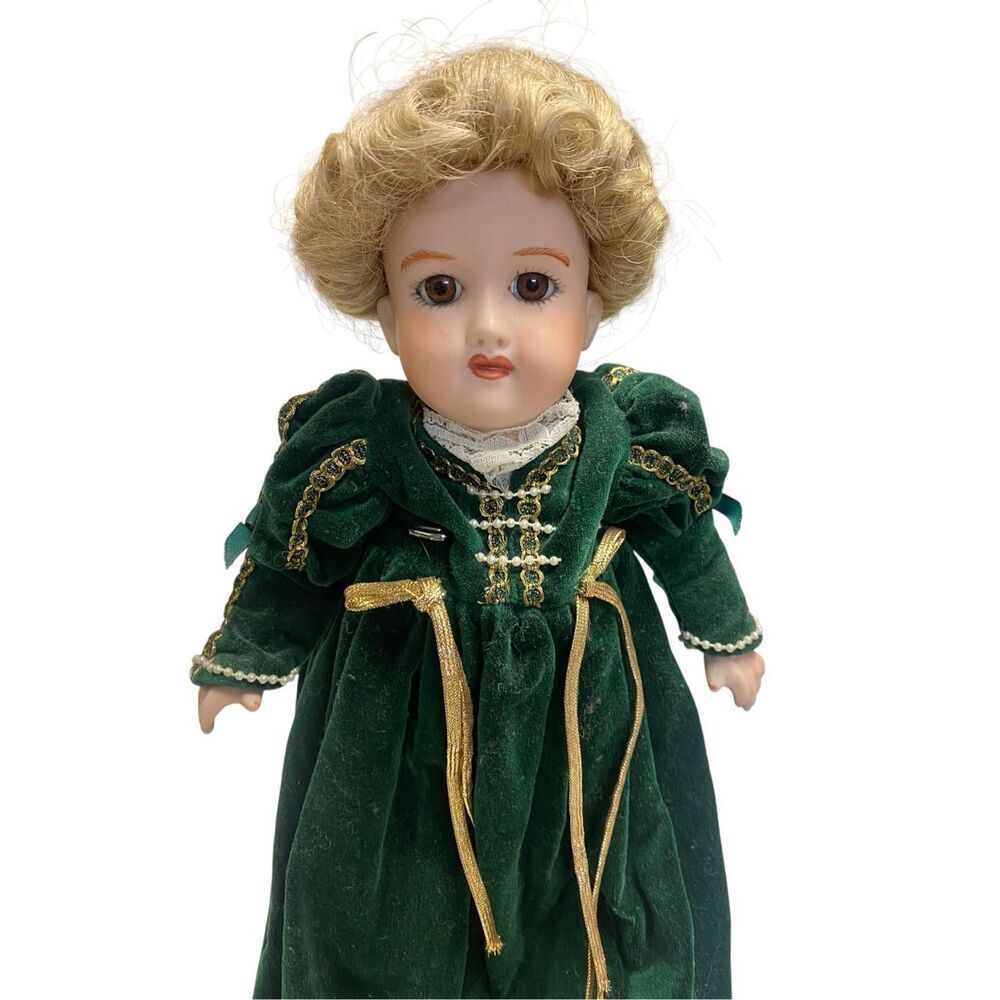 12.5” German Bisque Doll AM 390 6/0 Armand Marseille with Stand - Picture 5 of 11